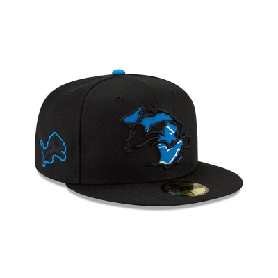 Detroit Lions Gorra | New Era NFL State Logo Reflect 59fifty Fitted Cap Mexico - Negros